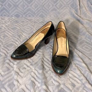 Cole Haan Teal patent leather heels